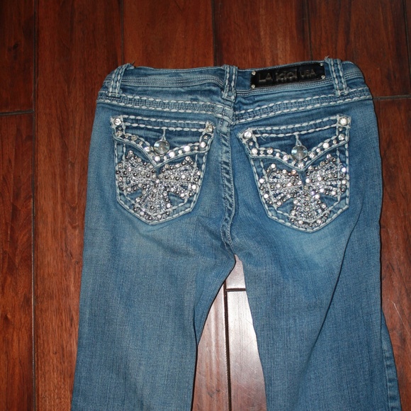 LA Idol USA rhinestone jeans - Picture 2 of 5